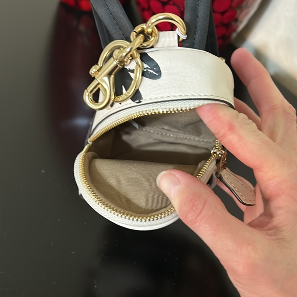 Coach NWT Mini Court Backpack Bag Charm With Floral Print - Picture 9 of 12